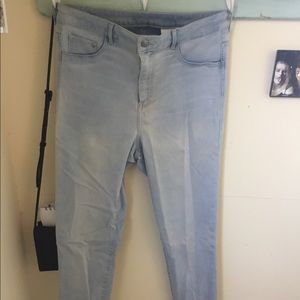 high waisted light jeggings